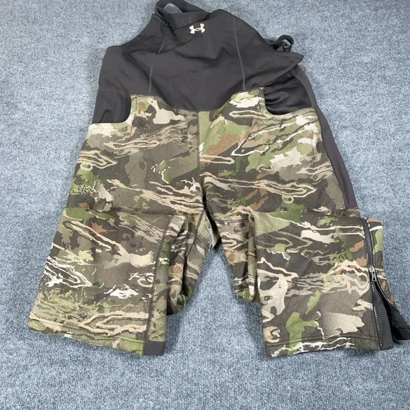Under Armour Stealth Coldgear Storm Camo Hunting Bibs Womens XXL Fleece Lined - Picture 4 of 12